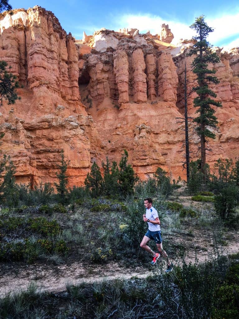 Trail running at Bryce Canyon